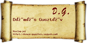 Dömös Gusztáv névjegykártya